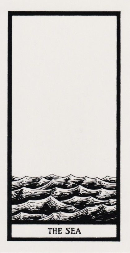 Edward Gorey The Sea from his tarot card set
