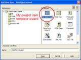 Adding Custom Project Item Templates to VS.NET