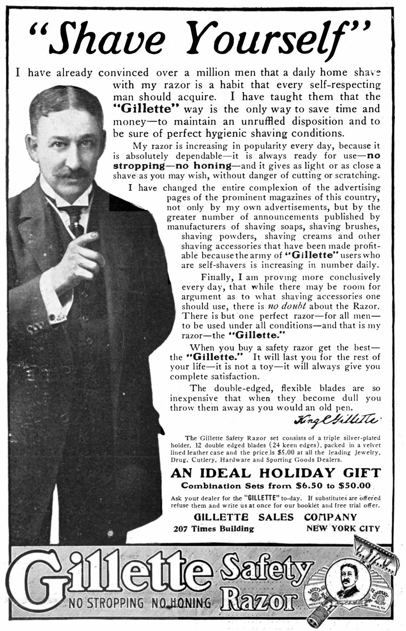 Gilette Werbung, 1907