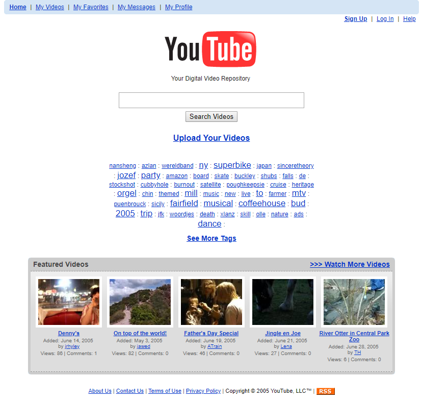 YouTube, 2005