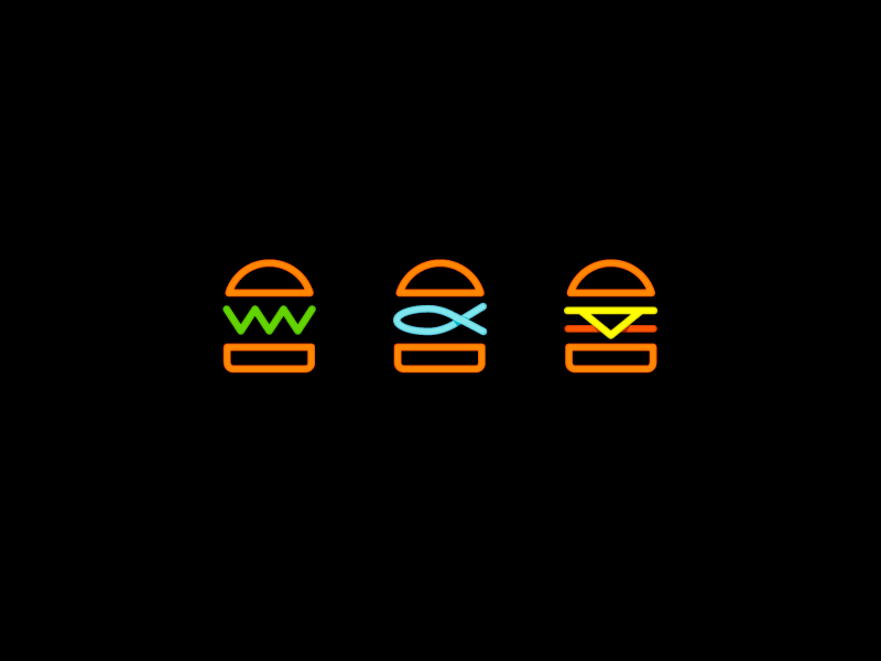 neon-burger-icons