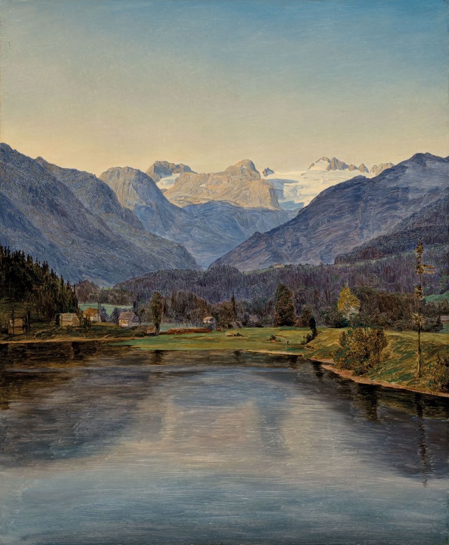 View of Lake Altaussee and the Dachstein by Ferdinand Georg Waldmüller