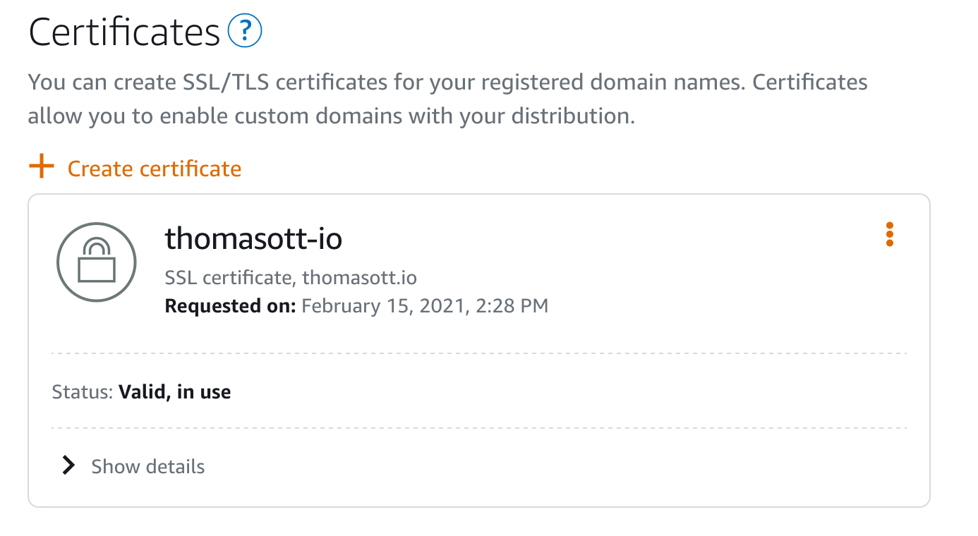 Create SSL Certificates on AWS Lightsail