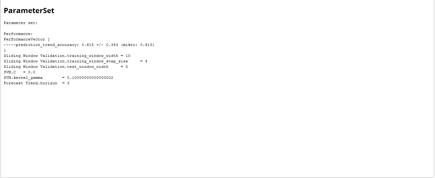 Setting RapidMiner Parameters