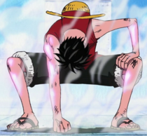 Luffy goes into gear second the first time