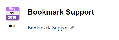 Bookmark Support