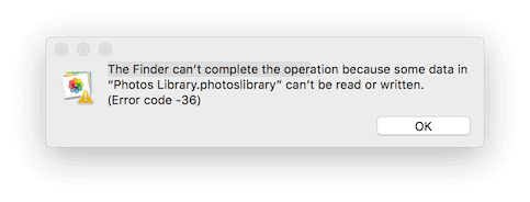 Finder Error Message