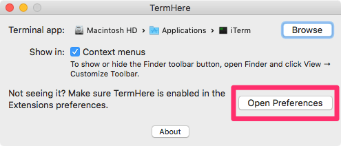 TermHere Preference