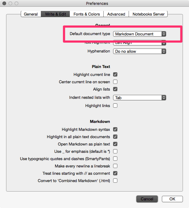 Markdown as Default