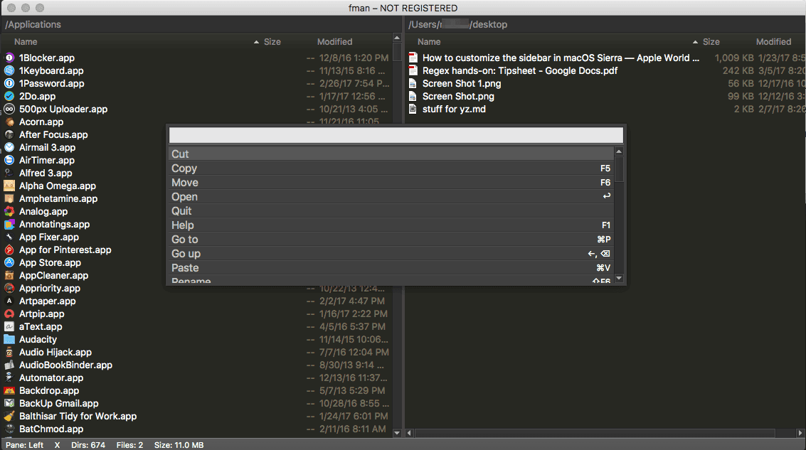 fman - Command Palette