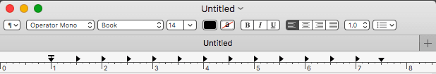 TextEdit toolbar