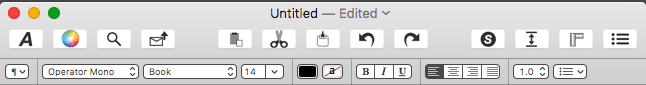 Mach Write toolbar