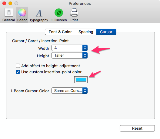 PlainPad Editor>Cursor