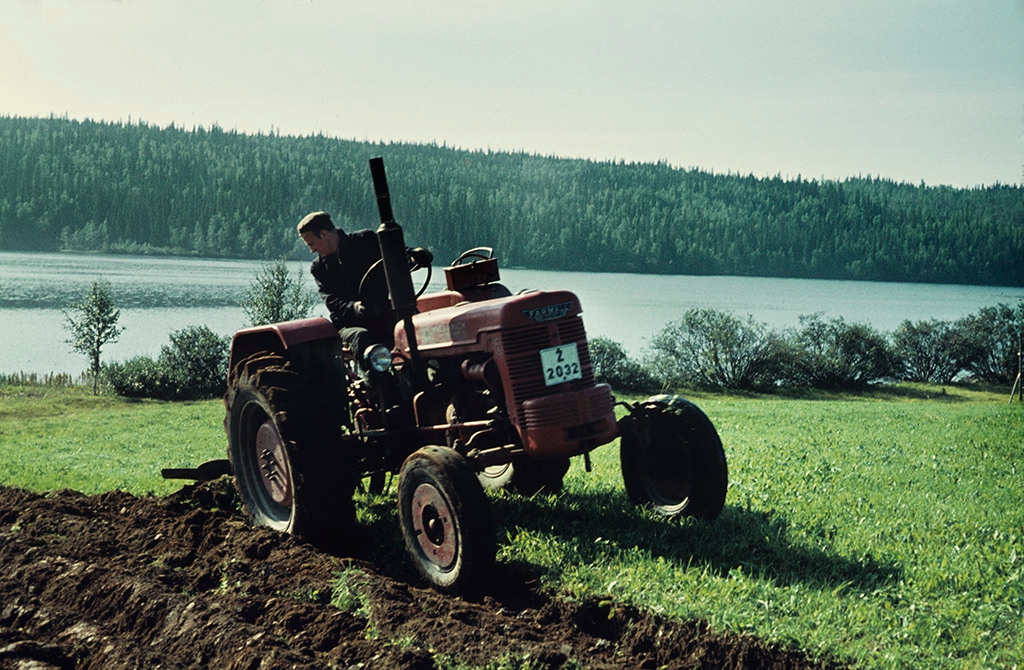 farmer plowing