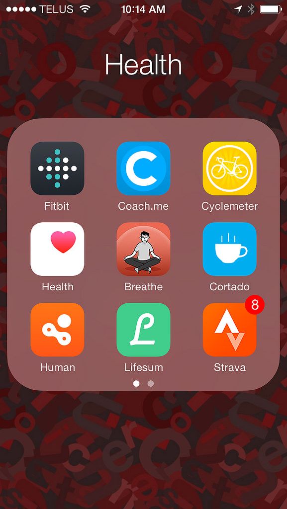 Apps for tracking my health