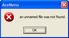 An unnamed file was not found