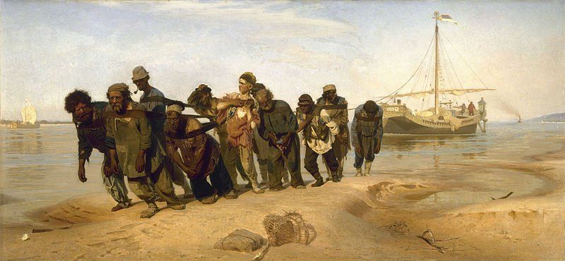 Barge-Haulers on the Volga by Ilia Repin (1873)