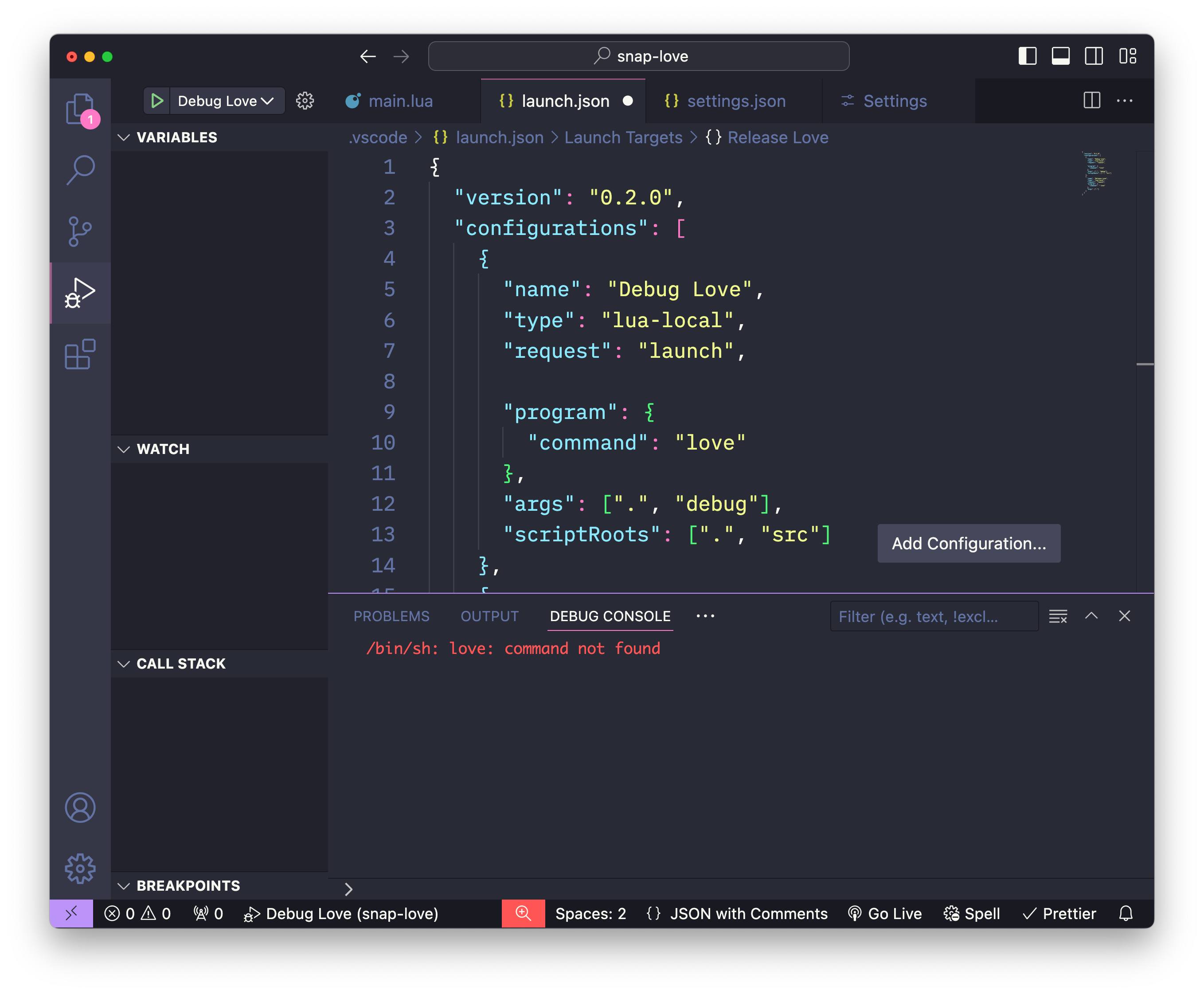 Getting Started with Löve2D and VS Code: A Beginner’s Guide