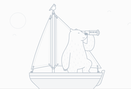 bear on a boat