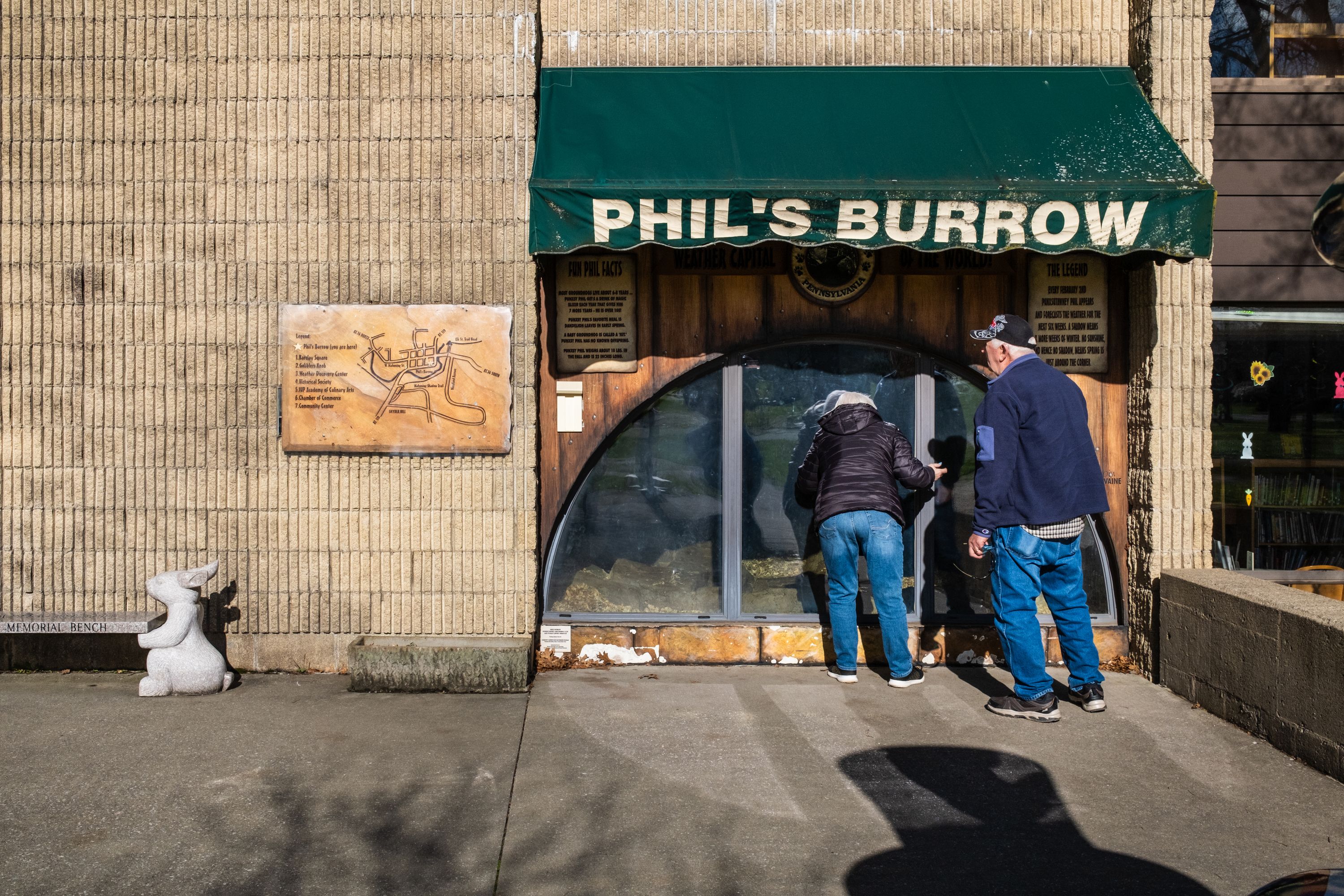 Punxsutawney Phil’s Burrow at the town Library in Punxsutawney