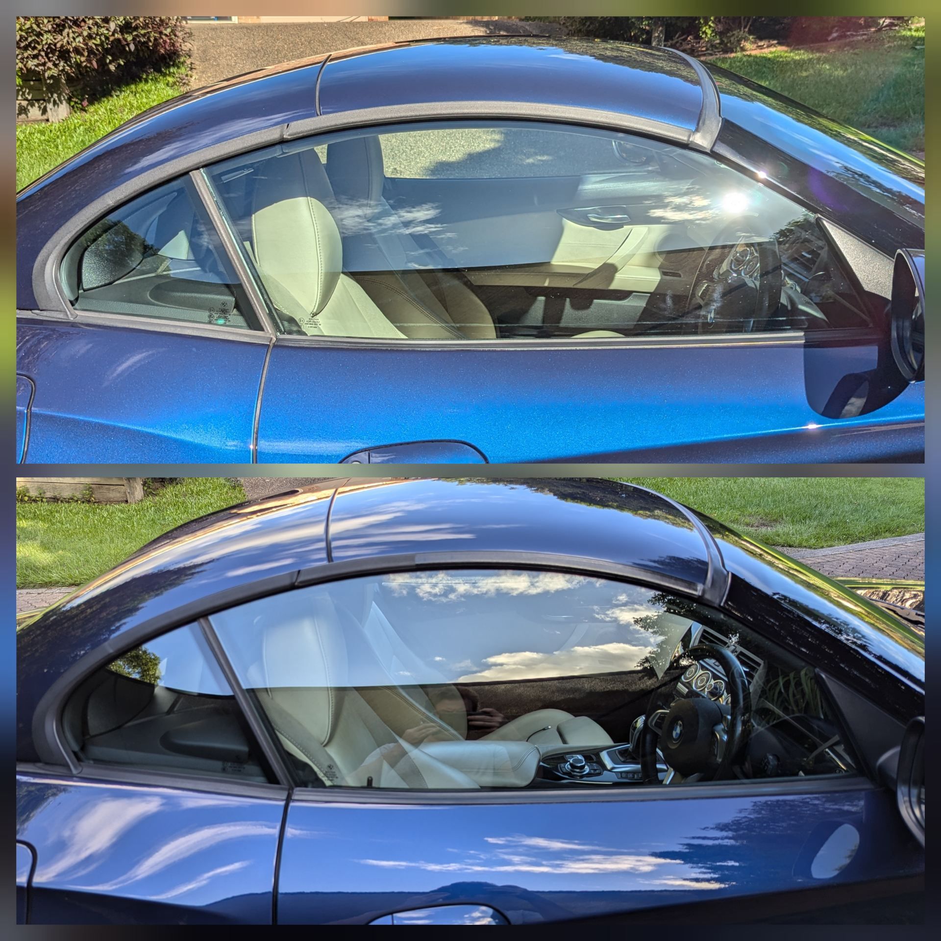 Before and after.