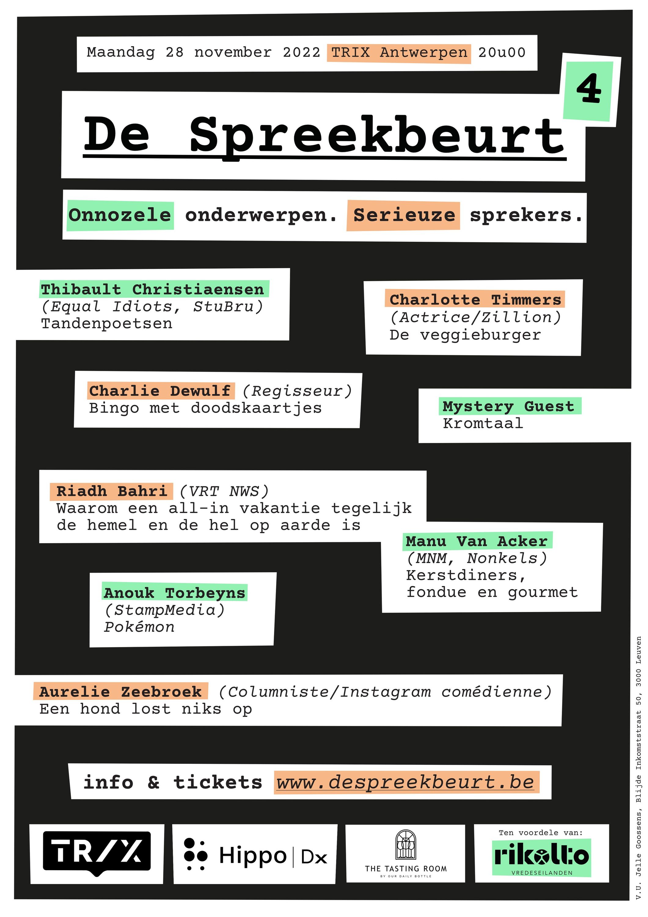 Affiche van de 4de editie van De Spreekbeurt