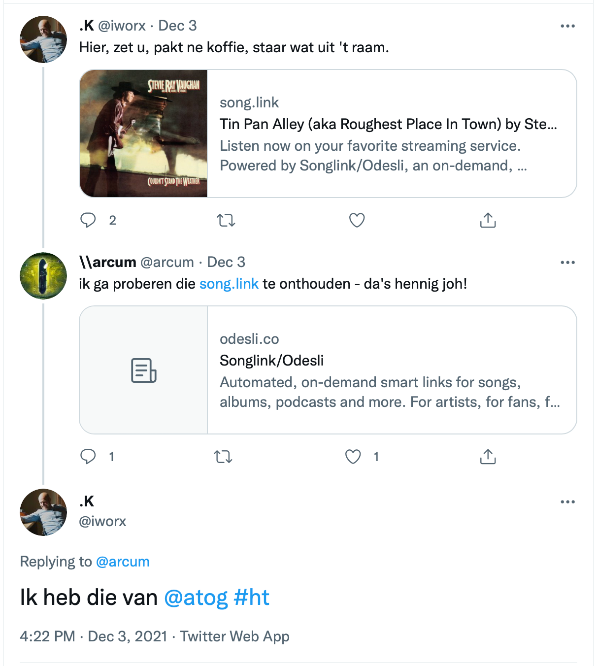 Twitter conversatie