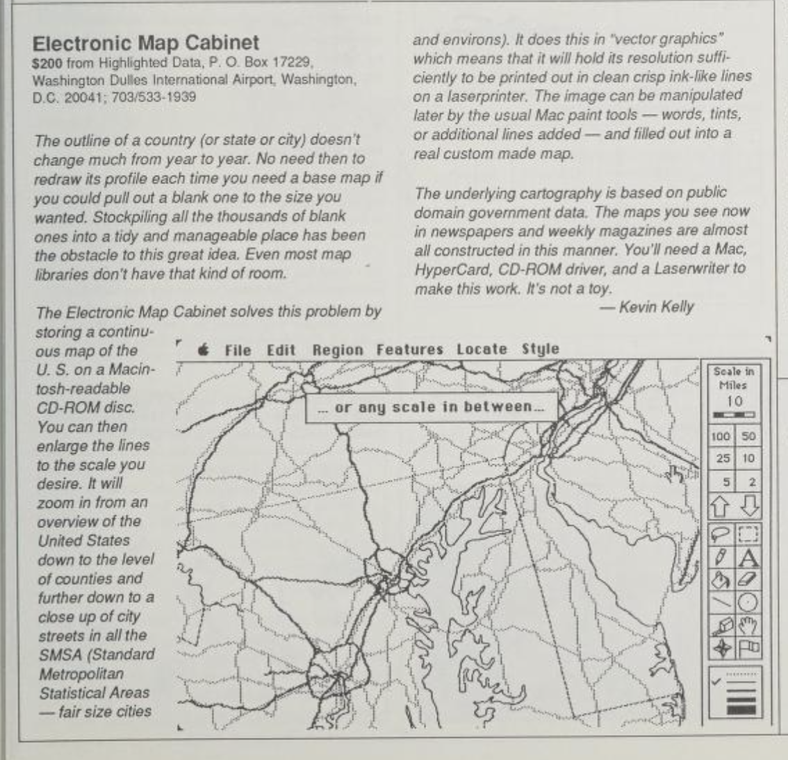 the Electronic Map Cabinet writeup in question, which is kind of too long to do entirely in alt text but the Internet Archive version linked above has OCR