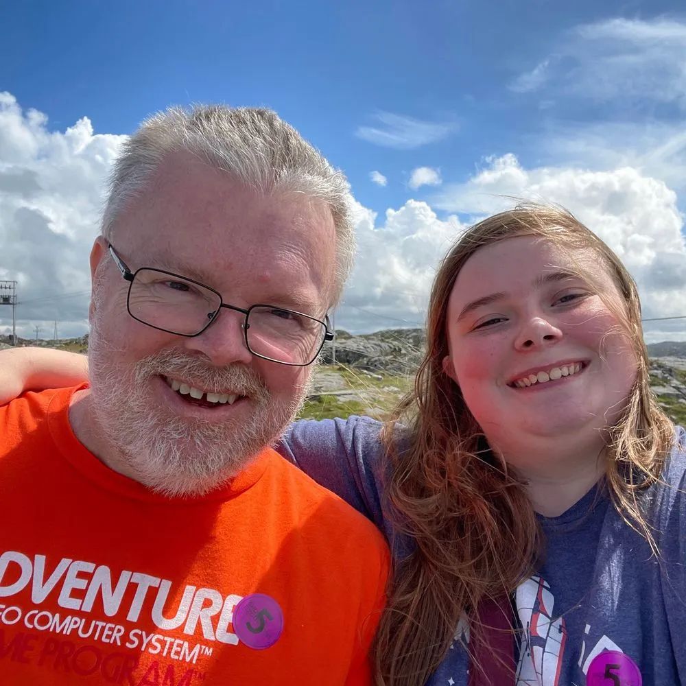 My daughter and I outside of an old lighthouse in Norway. It’s a hike to get there, but once you arrive, they feed you waffles and jam.