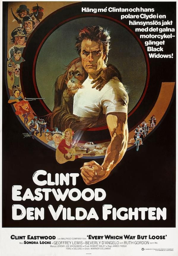 The Swedish poster for EVERY WHICH WAY BUT LOOSE, which I believe translates to THE WILD FIGHT.