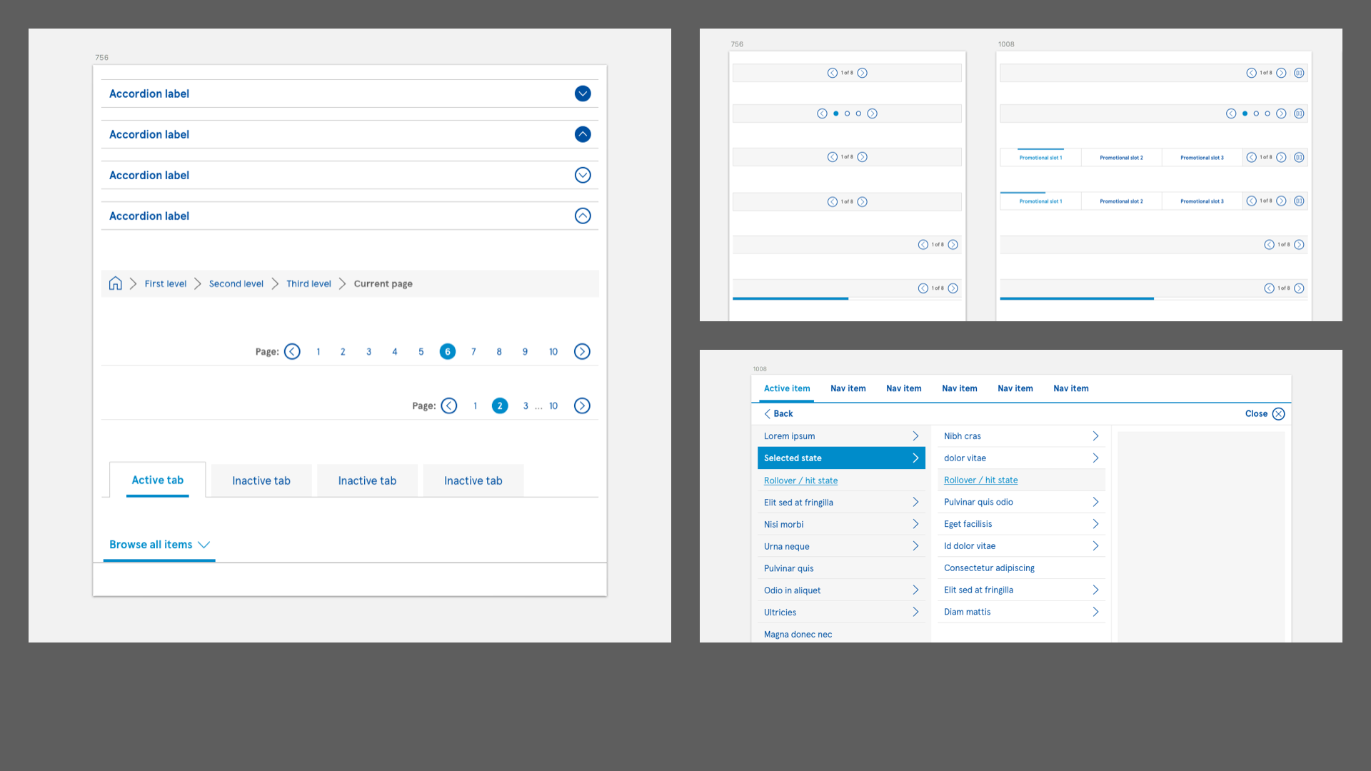 Shared, standardised UI