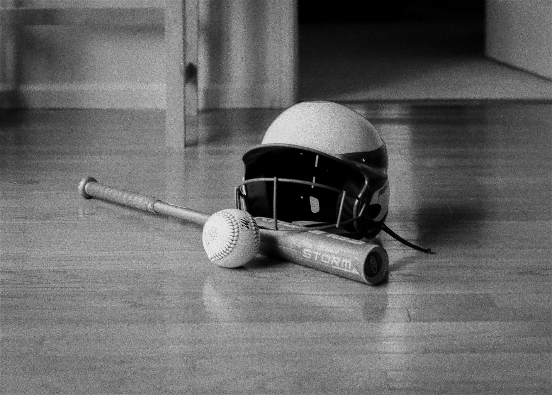 Softball still life - taken by Beatrix