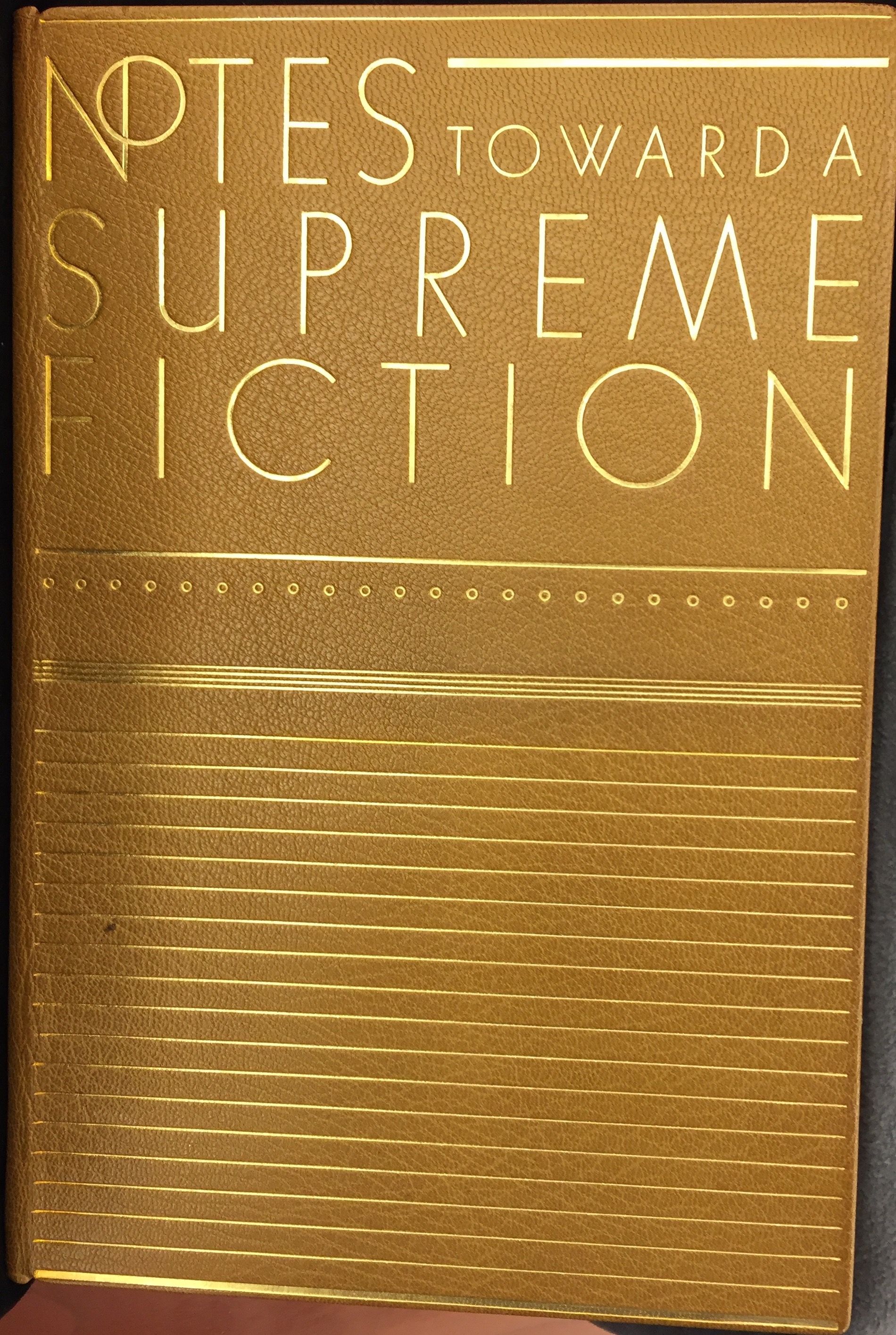 Notes toward a Supreme Fiction, 1942, binding by Gerhard Gerlach.