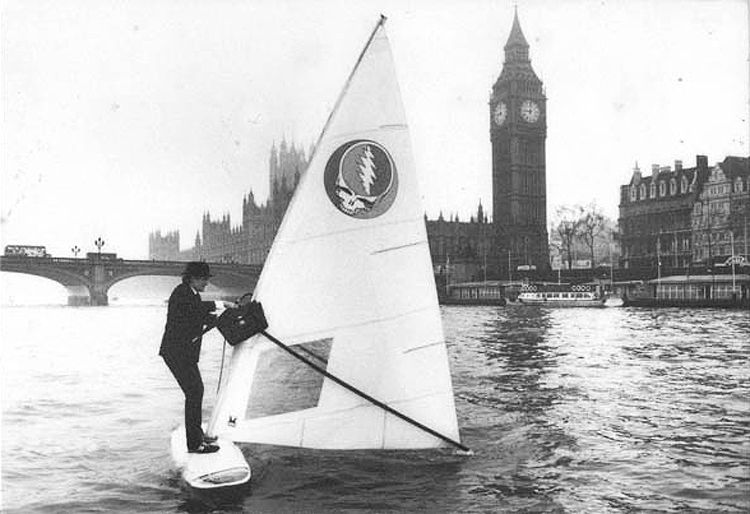 Sir Alex Allan Windsurfing to Work