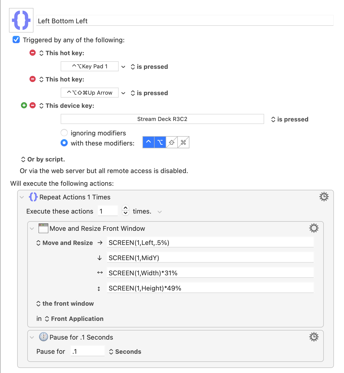 Keyboard Maestro Macro Screenshot