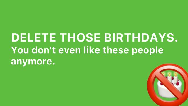 Delete Birthdays With Shortcuts Banner Image