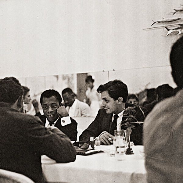 James Baldwin and Paul Greenberg at the AG Gaston Motel, Birmingham, AL, August 4, 1963 (Photo by Bob Adamenko)