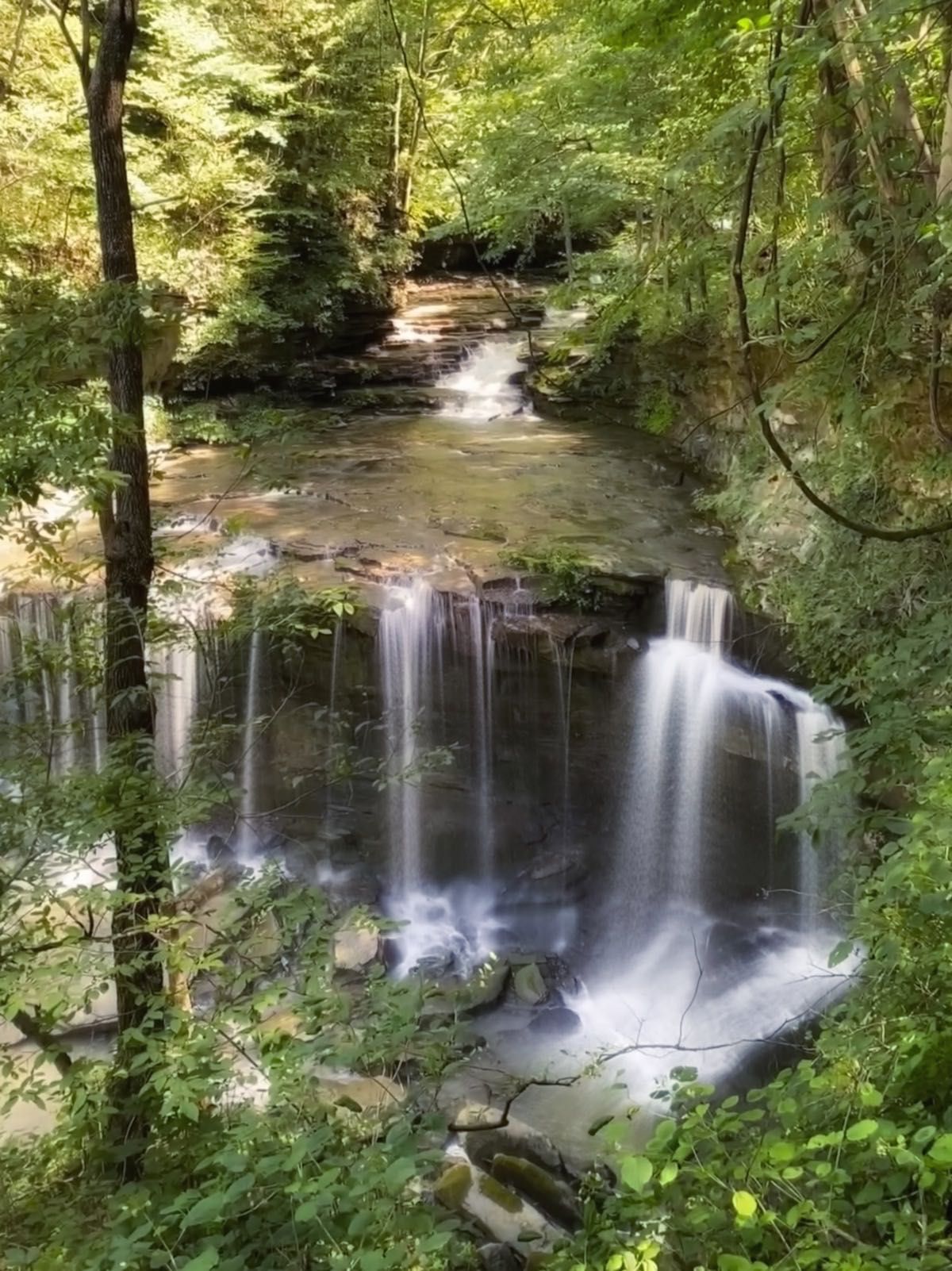 Waterfall at Mill Spring near Monticello, Kentucky. Civil war battleground nearby.