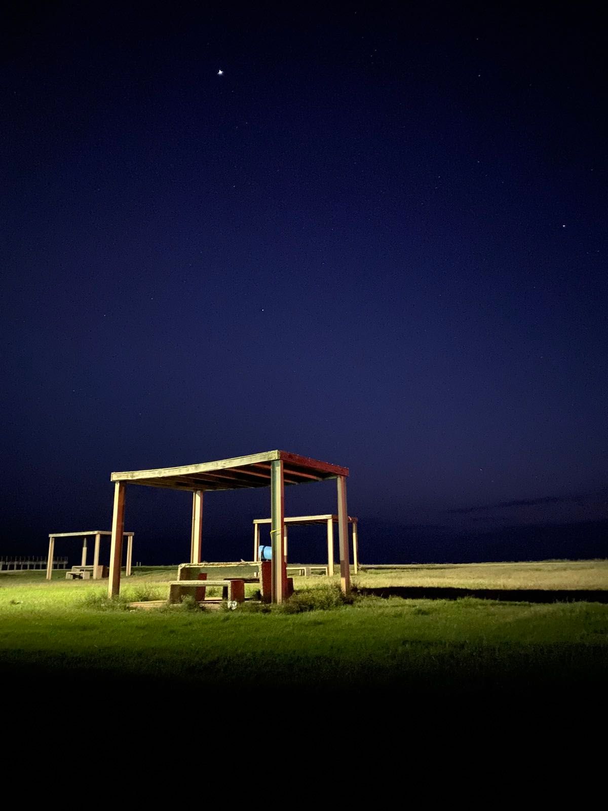 picnic stonehenge at night in sargent texas