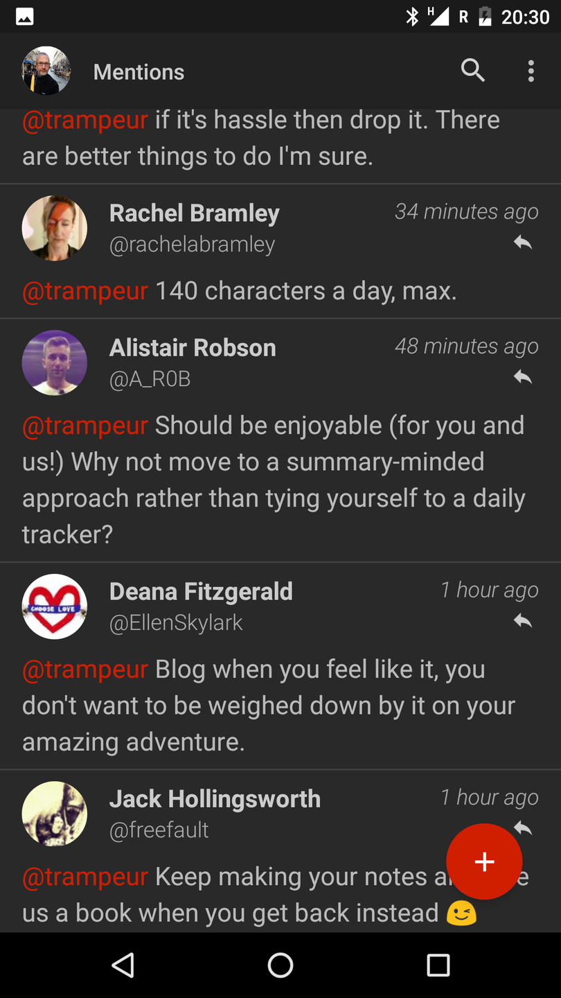 Twitter chimes in to tell me to give the blog a break.
