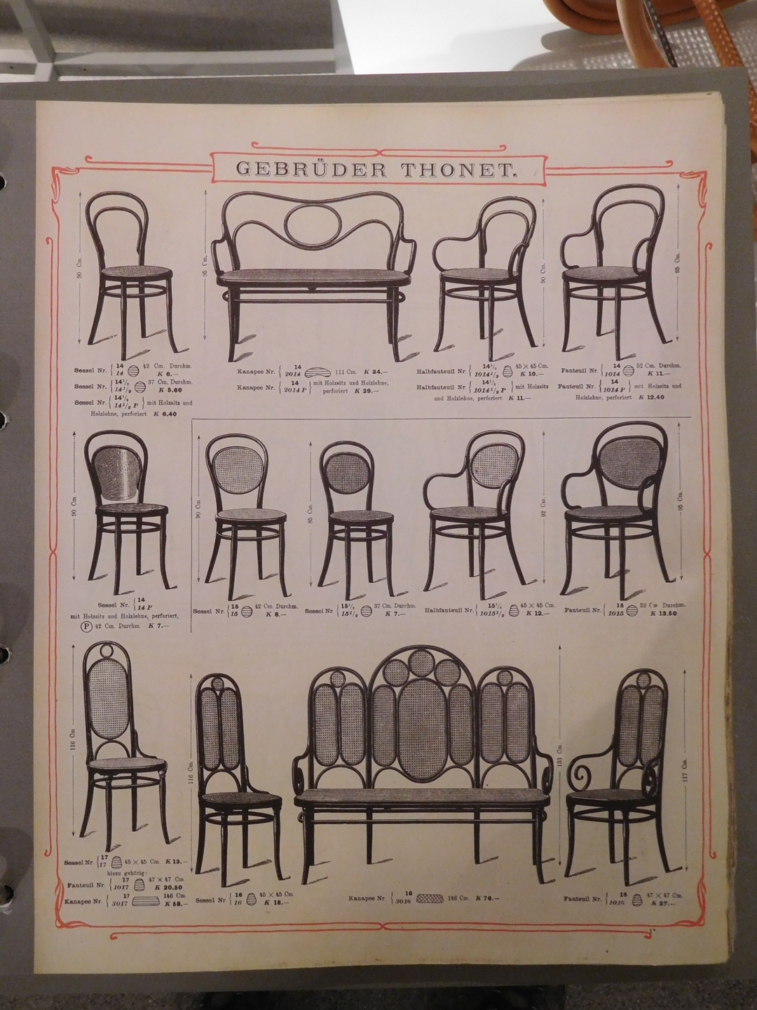 11:50:21: A page from the Thonet catalogue