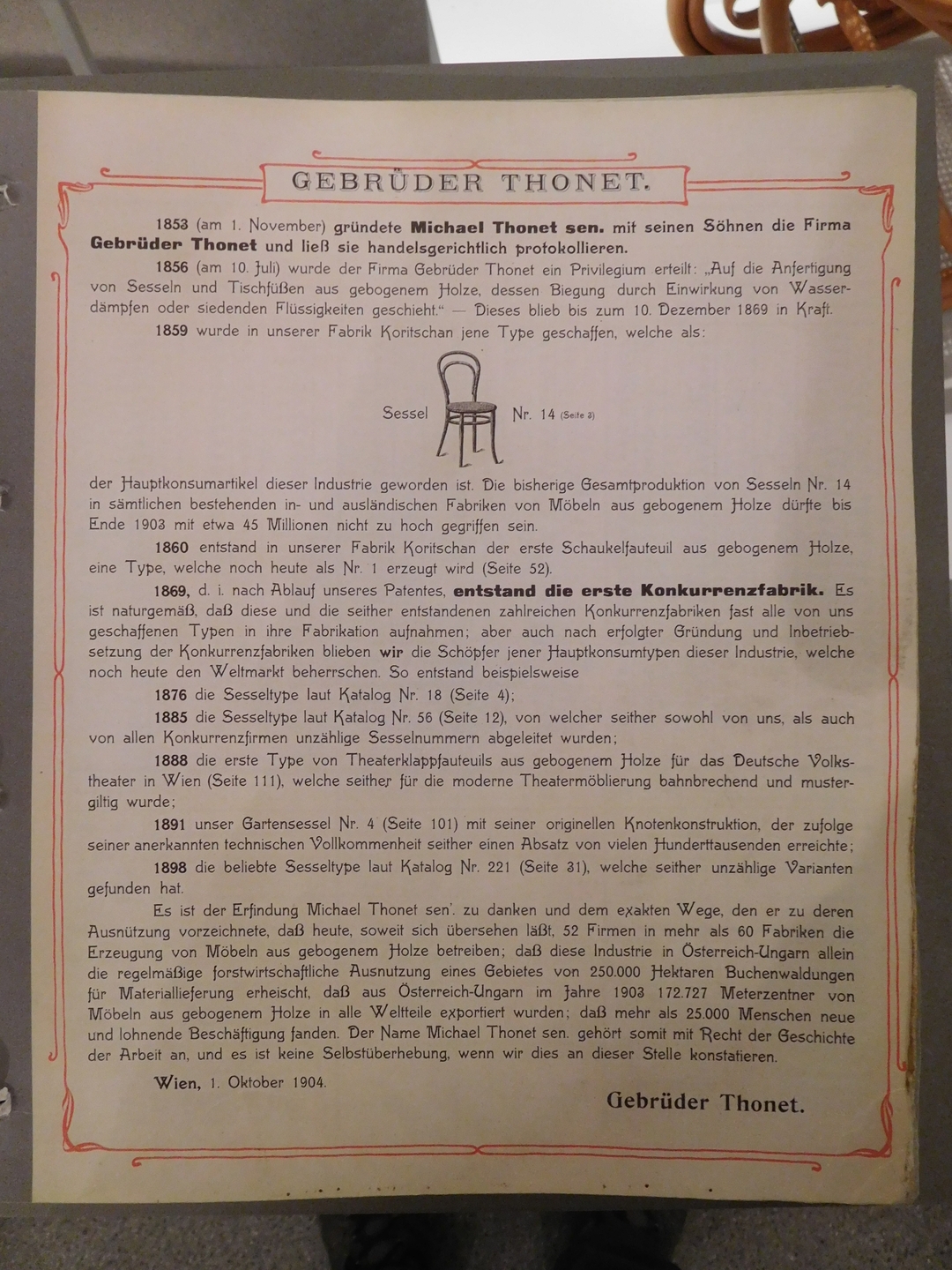 11:49:01: A short history of the Thonet Brothers furniture factory