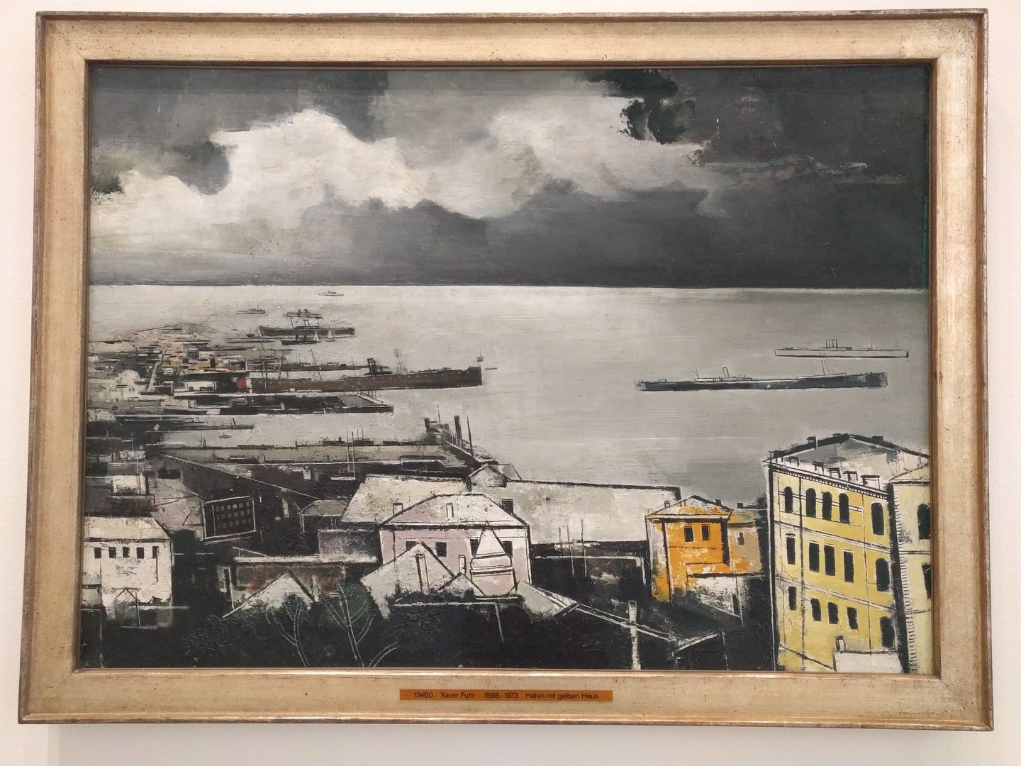 14:08:44: Xaver Fuhr - Harbour with yellow house, about 1928