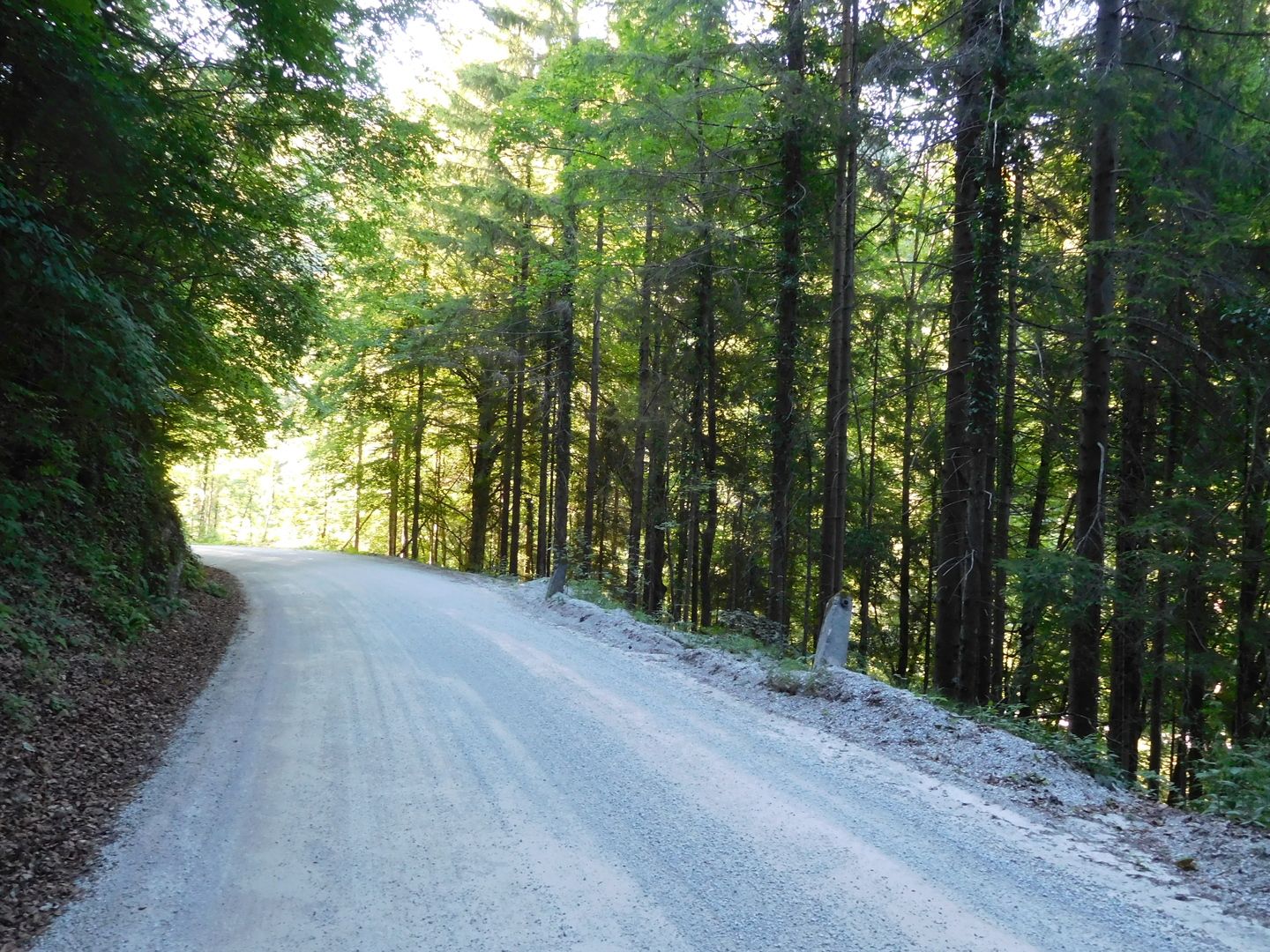 17:14:08: This stretch of road was unpaved fine gravel. Each car that went by kicked up choking clouds of dust.