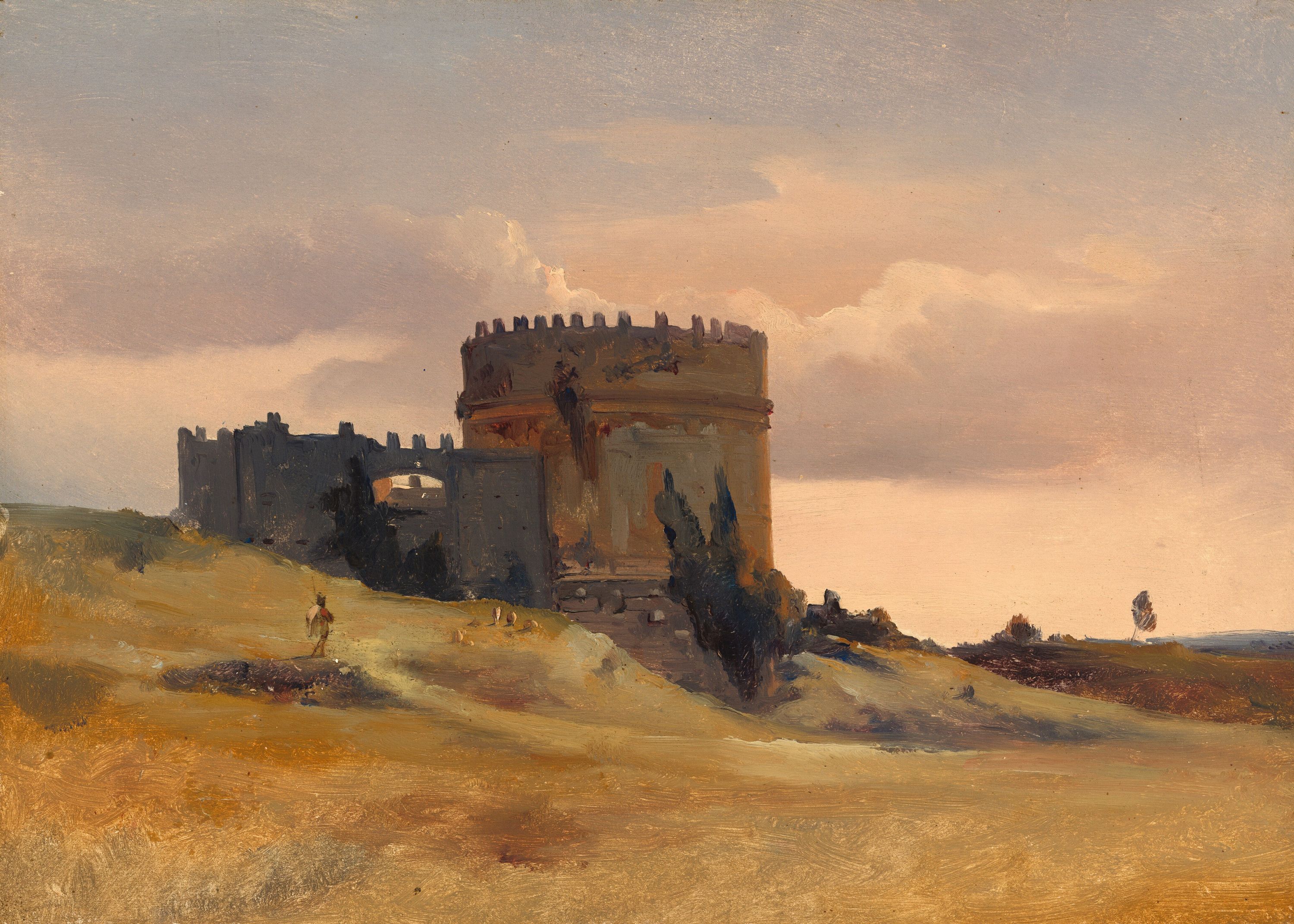 oil painting of the tomb of caecilia metalla