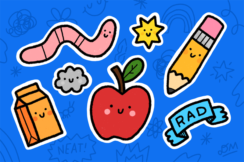 schoolish stickers