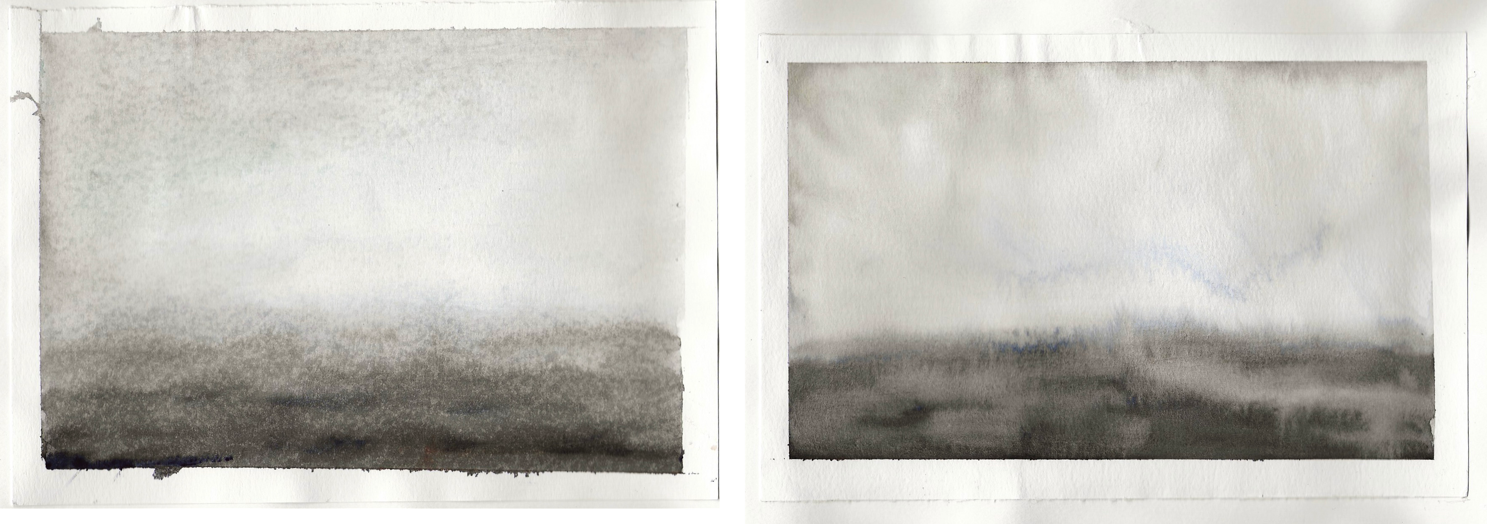 diptych watercolour studies - sequence 2 - #1 #2 - watercolour - 210 x 148mm - 200gsm 120lb