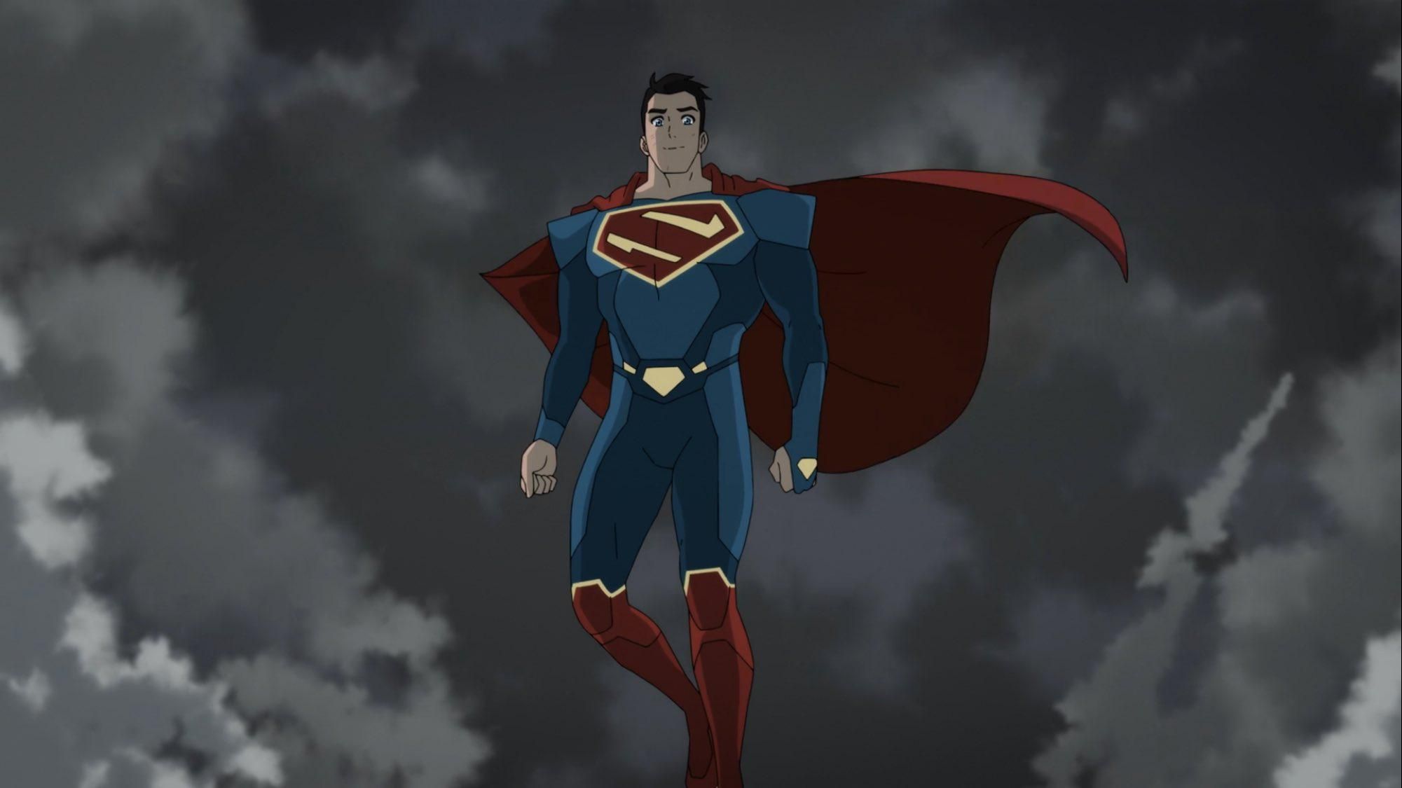 New Superman costume from the My Adventures with Superman cartoon. Similar to the classic, but a bit more armored on the shoulder pads and no red trunks