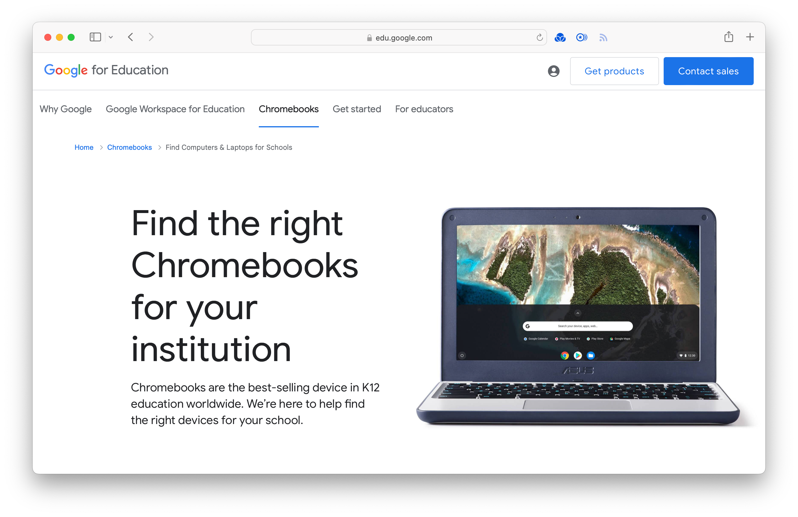 Find Chromebooks