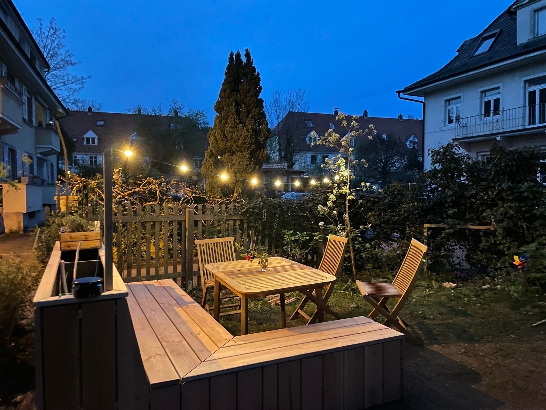 Garden furniture at Night